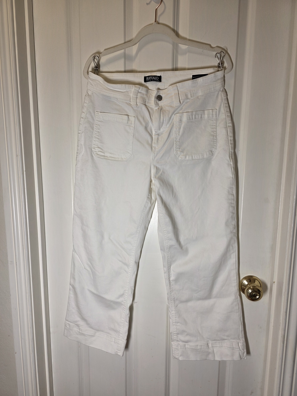 Buffalo David Bitton Women's White Cropped Jeans